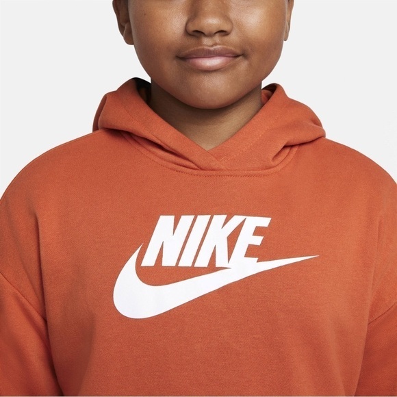 NWT Nike Girls’ Sportswear Club Fleece Pullover Hoodie - Picture 3 of 5